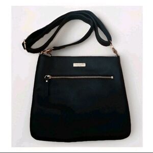 Kate Spade Laurel Way Rima Black Crossbody Bag Front Zip Adjustable Strap